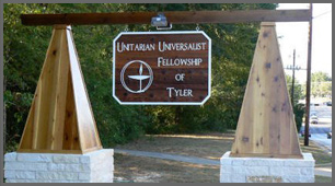 Unitarian Universalist Fellowship of Tyler sign